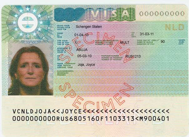 Cách đọc đúng thông tin trên visa Schengen